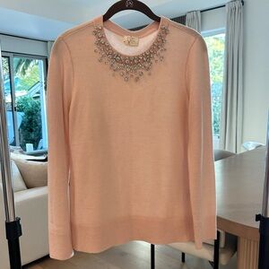 Kate Spade Baby Pink Sweater with Crystal Embellishments